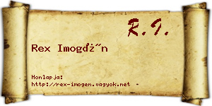 Rex Imogén névjegykártya